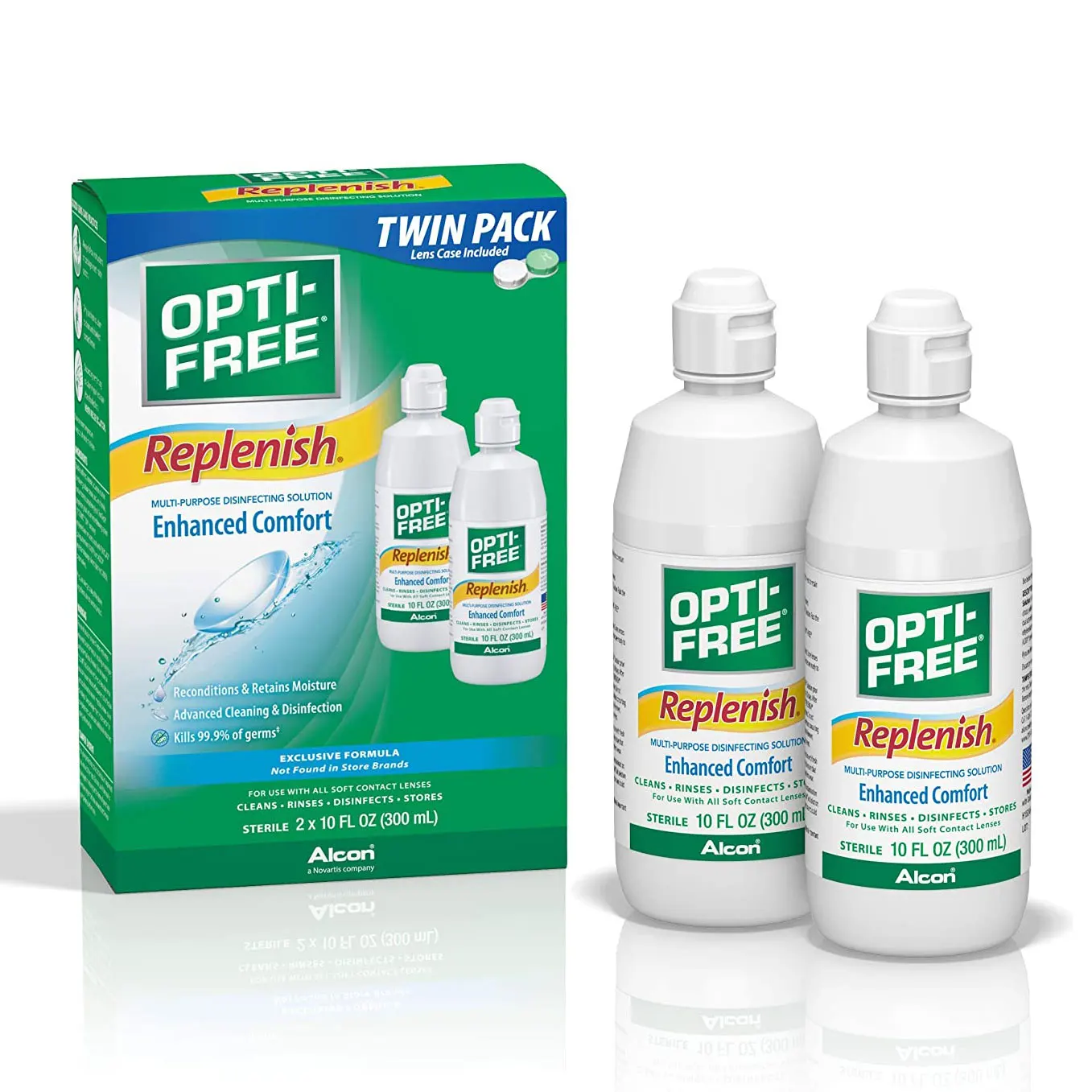 Многоцелевой раствор для мягких контактных линз, 10 унций, в комплекте, бутылочный раствор, 60 120 мл, раствор для контактных линз