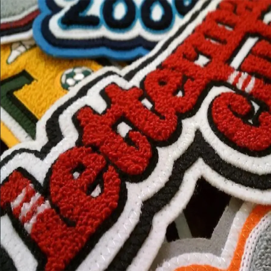 Custom Embroidered Chenille Patches Keychain Woven Iron On Patches for Clothing Custom Embroidery Patch
