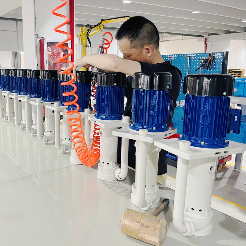 50w small power spray pump high quality plastic material corrosion resistant circulating centrifugal vertical pump in tank