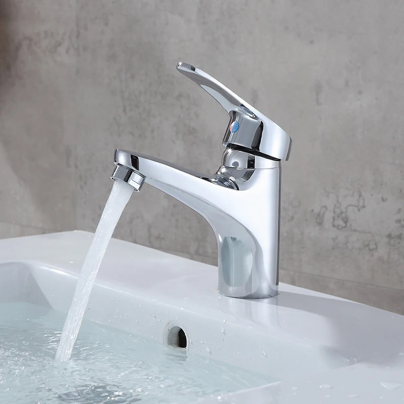 Modern stainless steel 304 faucet Brass hot and cold water single pole single hole washbasin faucet bathroom accessories