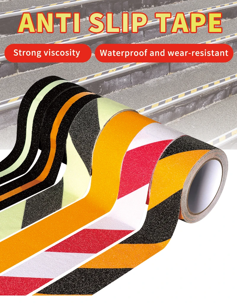 UJANG High Quality Waterproof Weather Resistant Anti slip Grip Stair Floor Adhesive Tape Roll for Safety Walk Anti Slip Tape