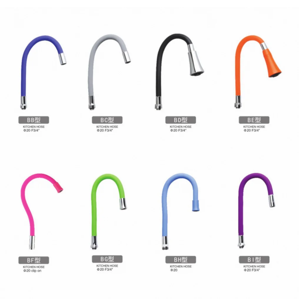 Hot sale ABS plastic Chrome Factory New Design Silicon Flexible Hose Kitchen Sink Faucet Flexible Pipe Hose