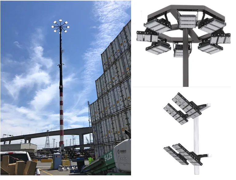 Outdoor Waterproof High Power led high mast light Football field Square 1500 watt high power stadium light