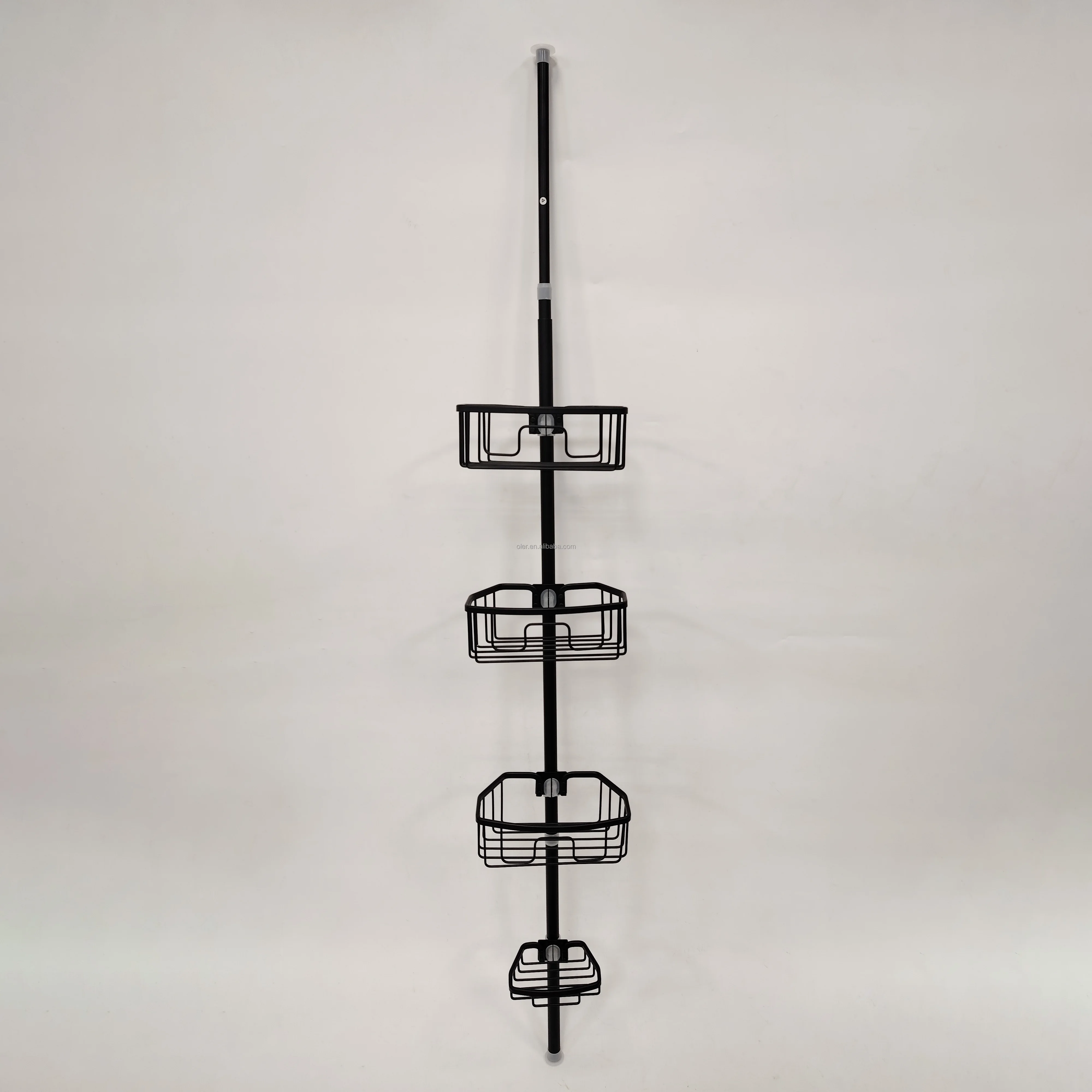 Decor Home Corner Shower Caddy Tension Pole Rust Proof 4tier Telescopic Adjustable Corner Shelf Organizer Rack