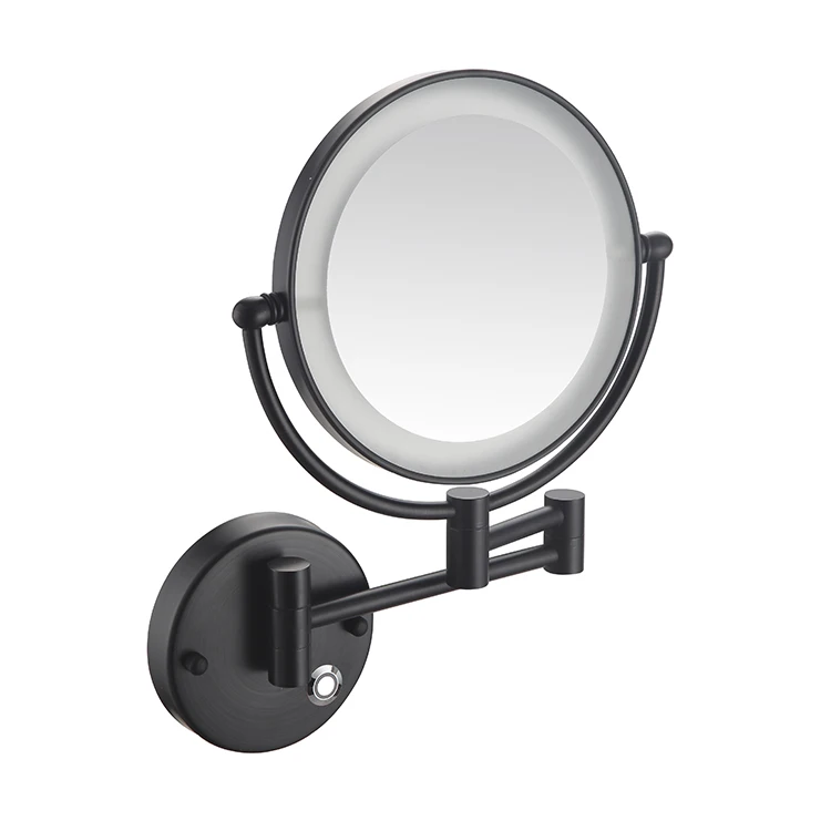 KAIIY Colorful Modern Stainless Steel Wall Mounted Bathroom Accessories Dual Arm Extend Bath LED Mirrors