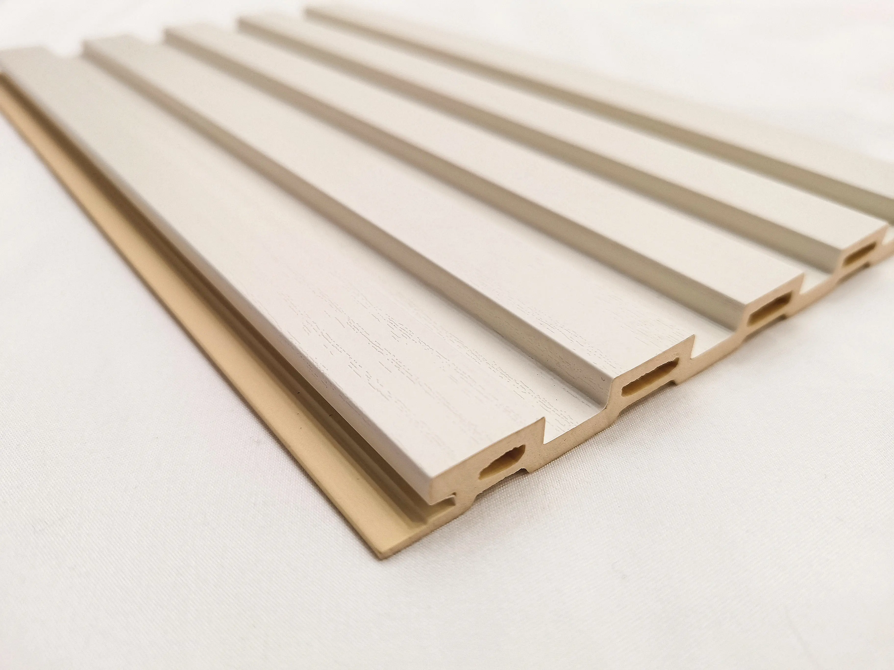 composite pvc profiles grille wall panel wpc fluted panel for indoor house hotel decoration