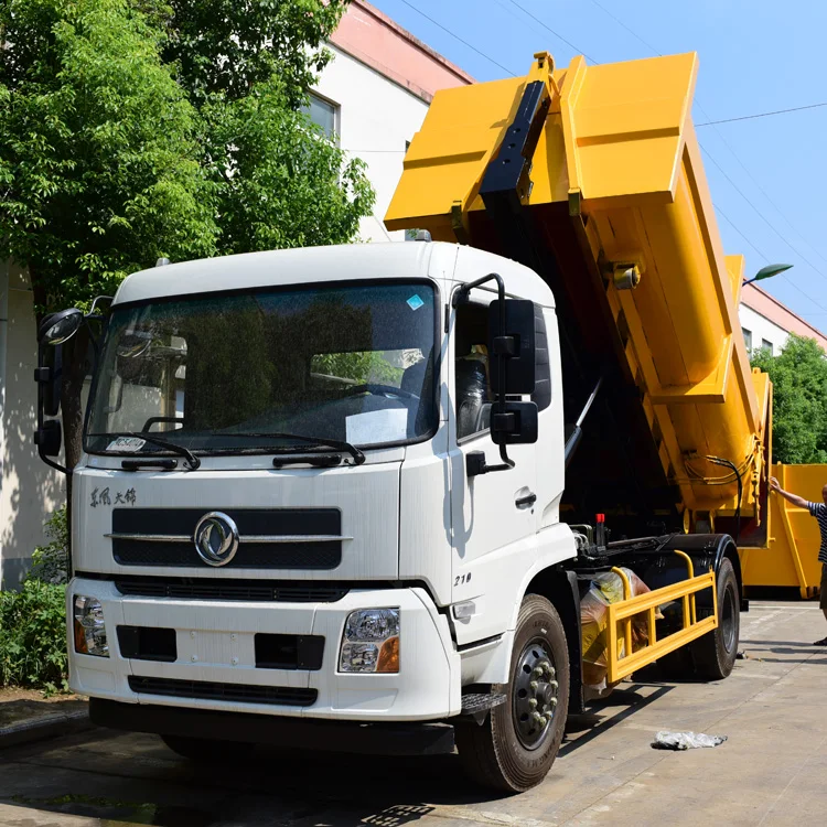 cheap 12 CBM Municipal trash collection dump with hook Trucks