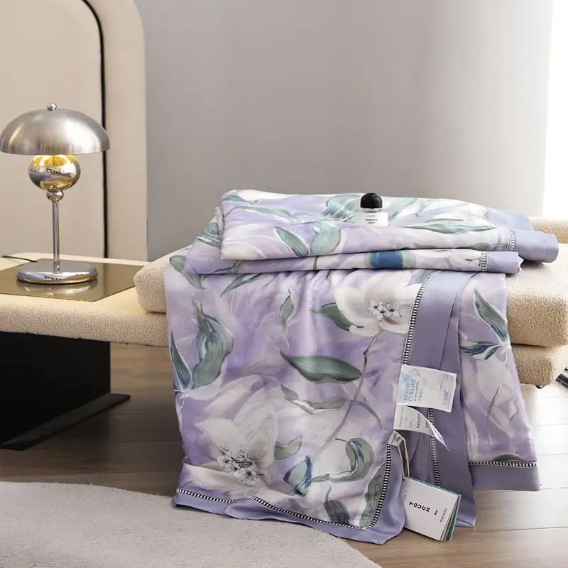 Sndon Summer Lightweight Breathable Cool 100% Tencel Summer Comforter Customizable Bedding Sets
