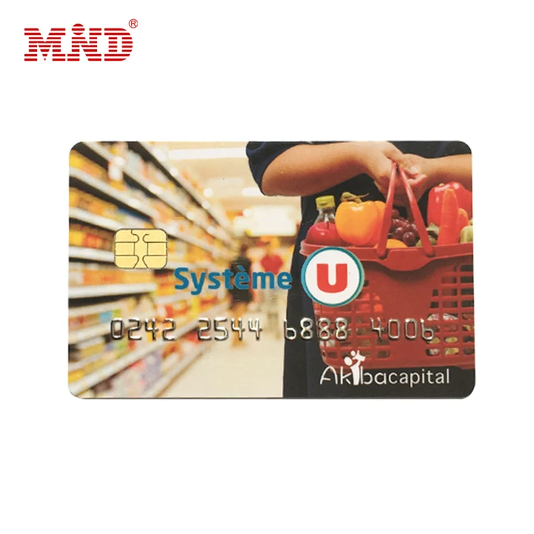 NFC Contact Business Card Sle5528 Contact Ic Smart Card With Emv Chip Card