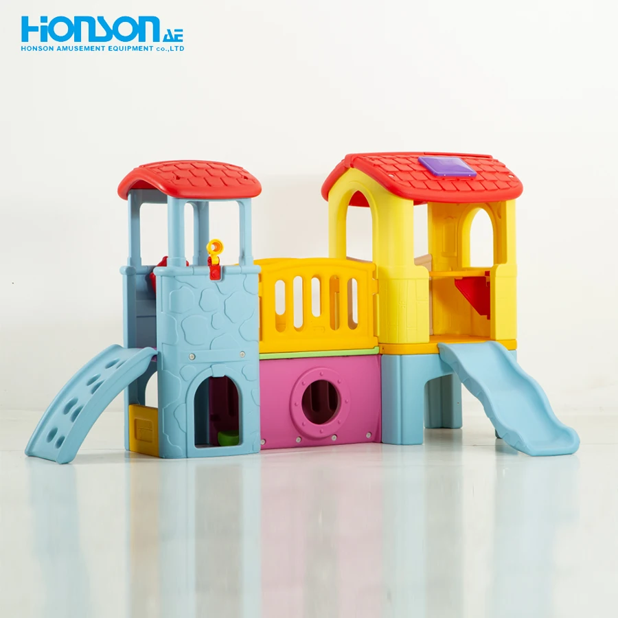 Popular Hot Selling Plastic Slide Easy to Assemble Children Indoor Playground Big Slide Toys for Sale