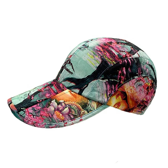 Multi Color Fast Drying Polyester Outdoor Sunproof Patterned Sport cap hat