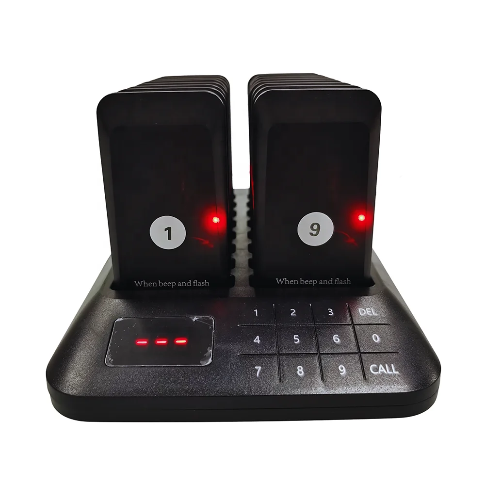 10 Years China Supply 433MHz with 16 Pagers Custom Waterproof Wireless Restaurant guest pager system