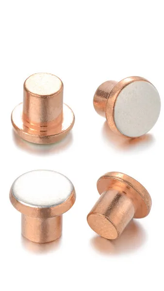 Sterling silver contact electric contact rivet nickel /cadmium/ zinc tin oxide