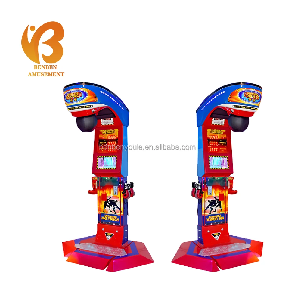 Big King Coin-Operated Sport Arcade Boxing Game Machine Kit Punching and Fire Boxing Machine