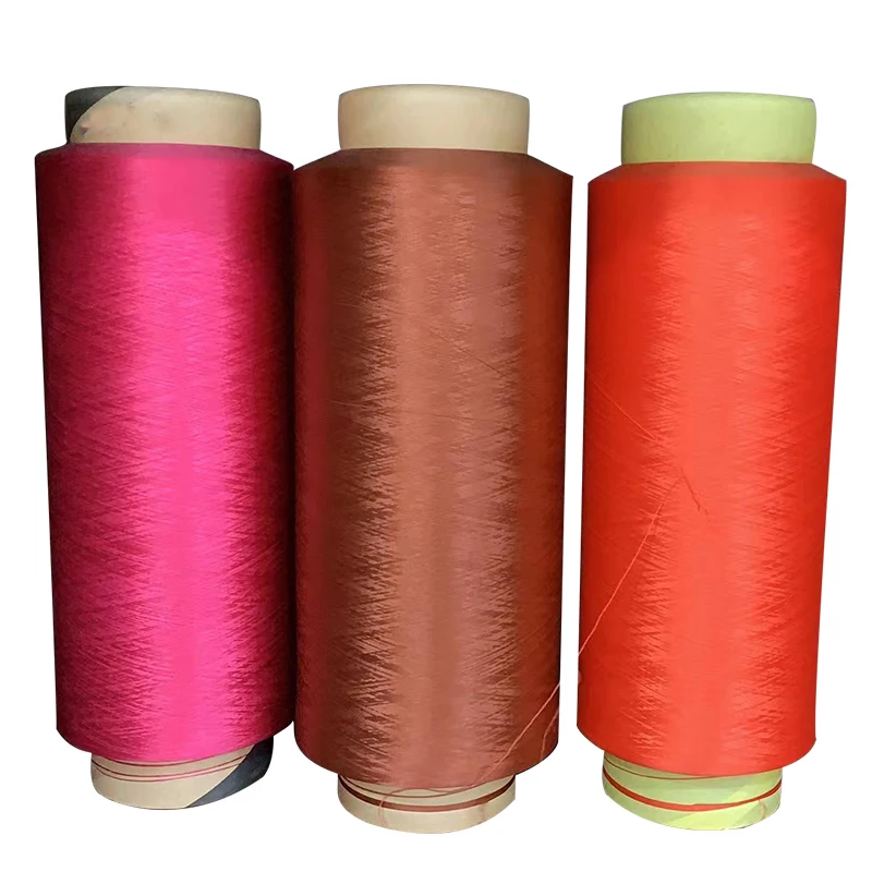 75D 36F Cheap Price dope dyed 100% polyester textured DTY filament yarn