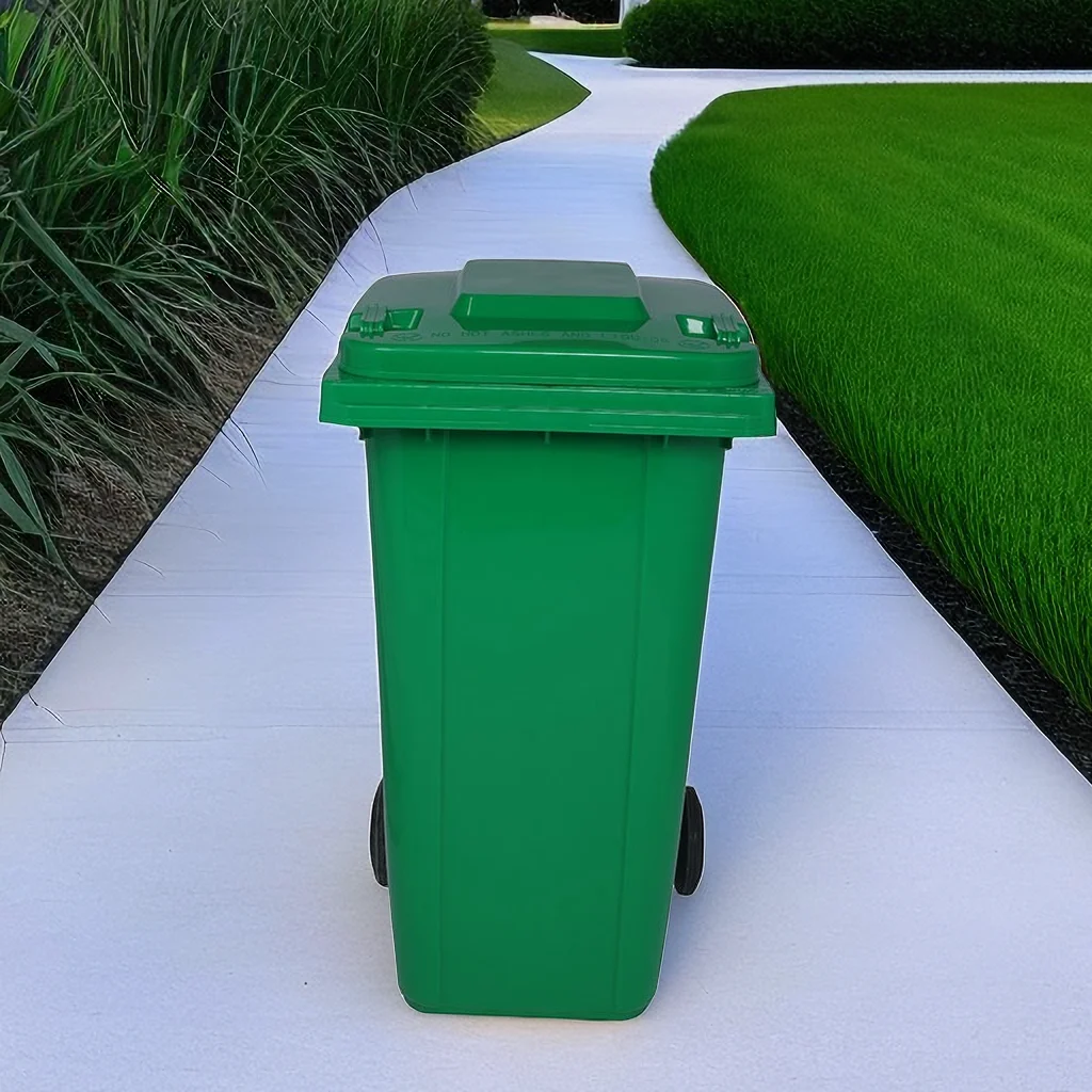 Outdoor Recycle Mobile Wheelie Plastic Dustbins 120 Liter Garbage Waste Bins