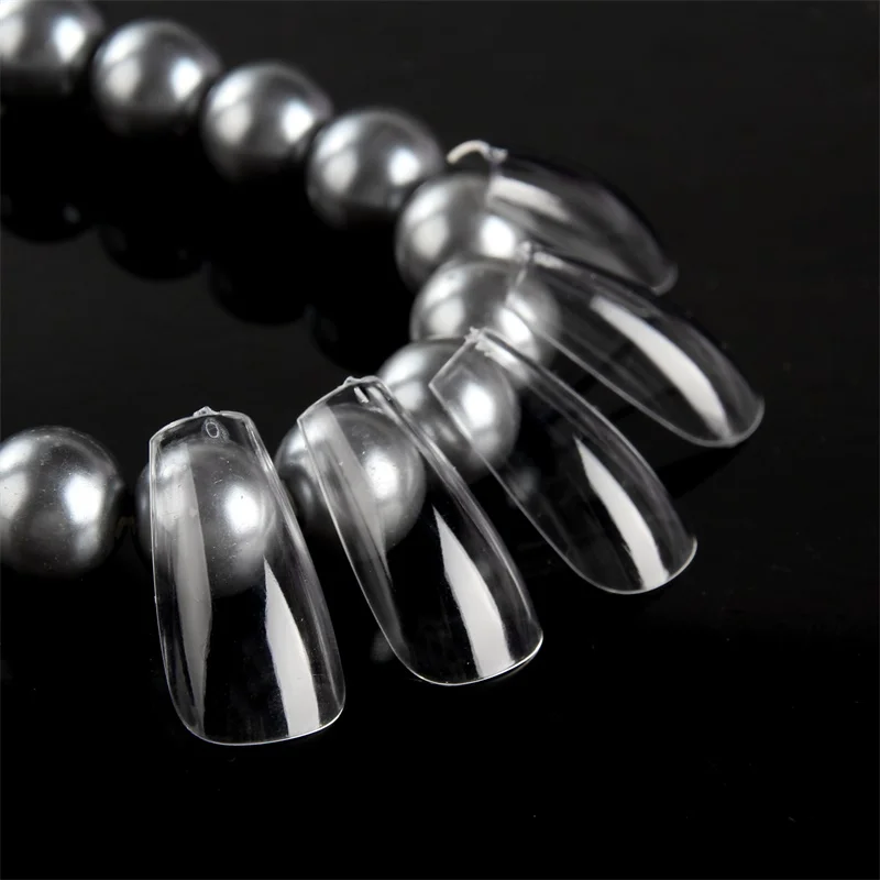 2024 Nadeco Ballerina Shape Deep c Curve Nail Tips High Quality Super clear Fake Nail Tips Acrylic Raw Materials