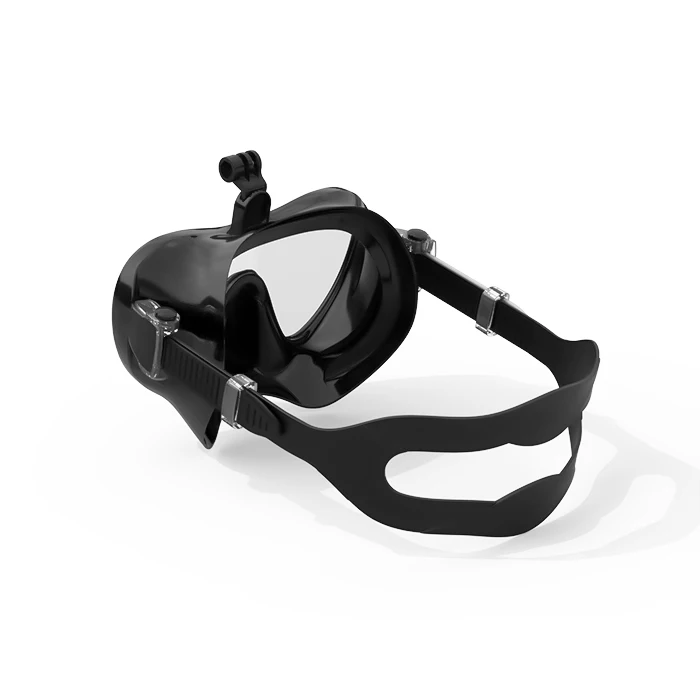 2021 New Products Adult Face Mask Safety Glasses Whole Silicone Anti fog Diving Mask with Detachable Camera Mount