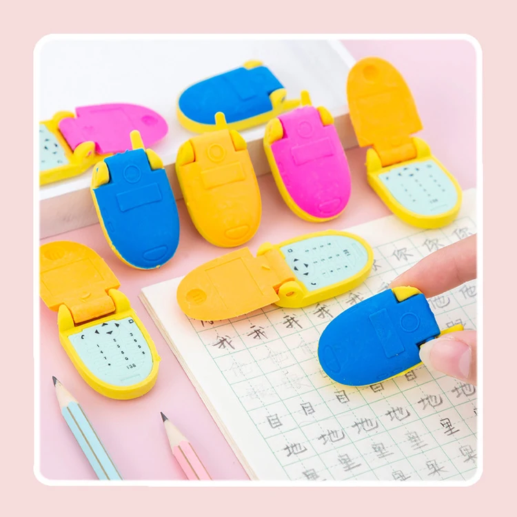Cute Rubber Eraser Kawaii Creative Pencil Erasers Kids Student Stationery Supplier Mini Cartoon Rubbers