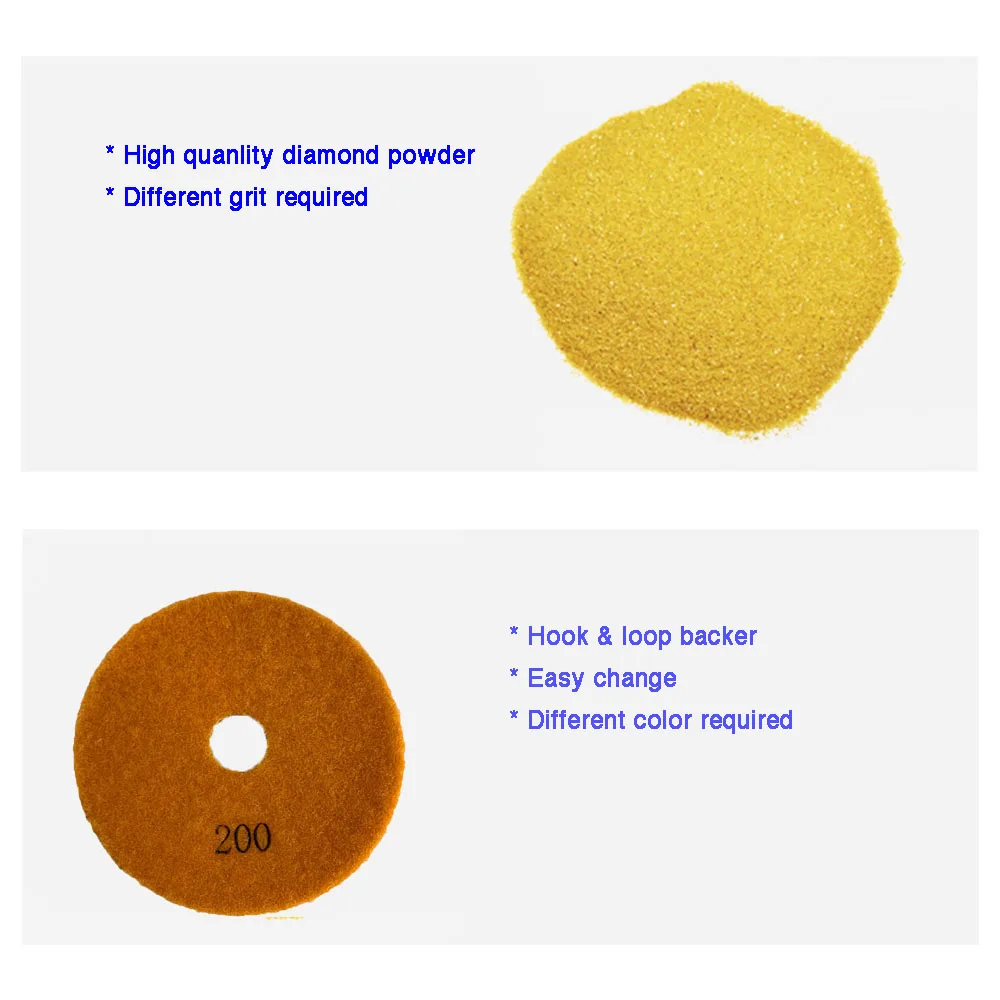 3 4 5 Inch Abrasive Disc 3 Steps Diamond Polishing Pads tools For Stone quartz tools to work with granite