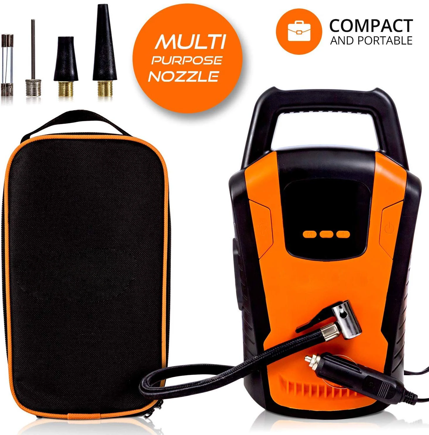 150PSI Cable Tyre Inflator Corded Air Compressor for Car Tyre Air Pump for Car Tire Auto Stop Mini 4 Pressure Units Auto Stop