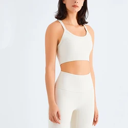 Seamless Women Yoga Set sports bra vest Fitness high waist Sportswear Gym leggings butt lifting