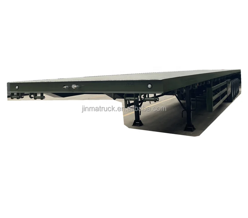 Semi Trailer Manufacturers Tri Axle 2/3/4 Axle 40 Feet Flatbed Semi Trailer For Guyana