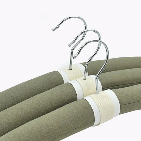 
High quality ramie cotton fabric padded coat wedding/formal dress hanger 