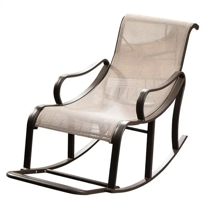 Rocking chair home recliner aluminum rattan chair lounger balcony leisure outdoor nap chair