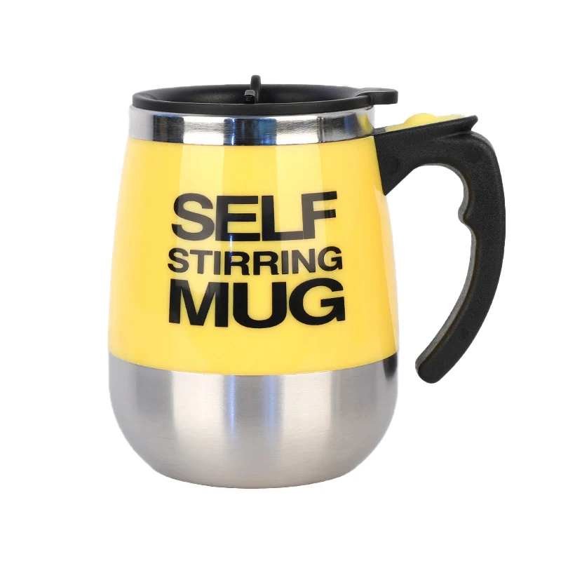 400ml AUTO Stirring Coffee Cups Reusable Insulated Stainless Steel Self Stirring Wisk Mug