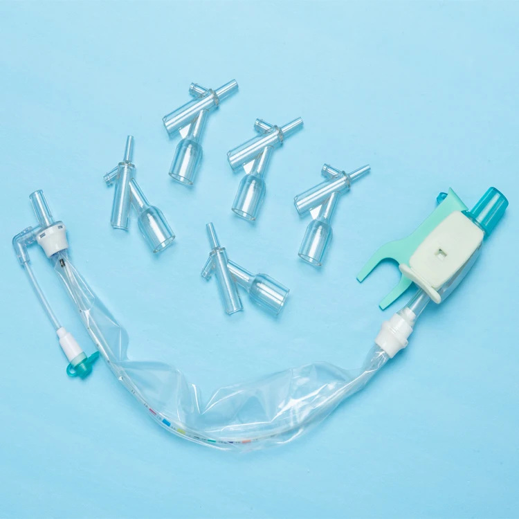 Закрытая вентиляционная система всасывания одноразовая Закрытая всасывающая трубка закрытый всасывающий катетер