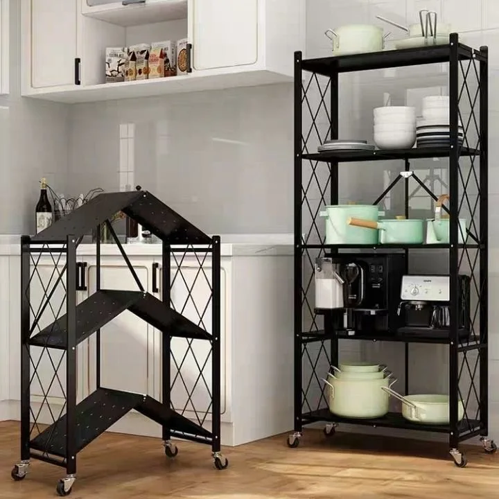 installation-free folding kitchen storage rack household