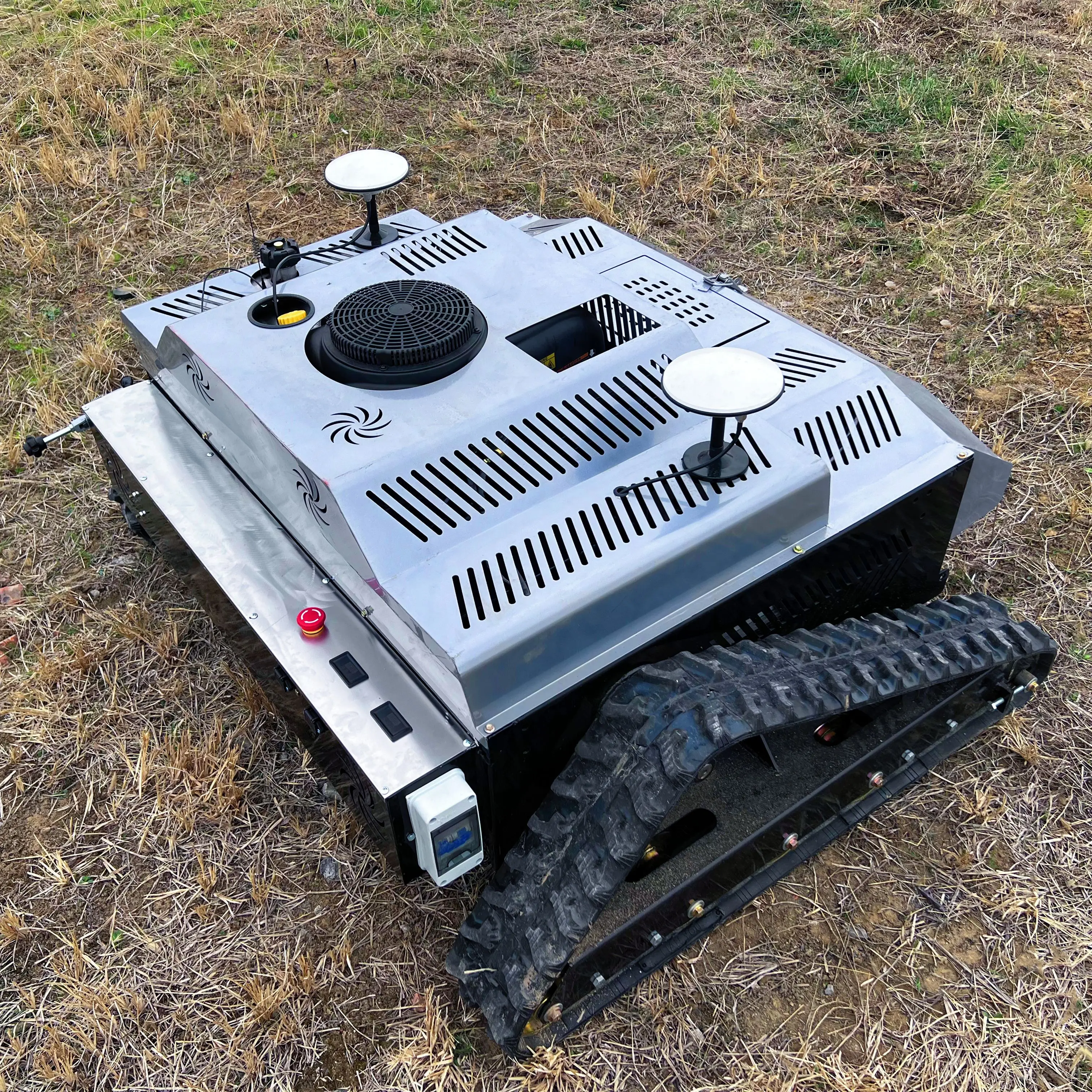 Hot selling GPS High Power Crawler Lawn Mower tracked remote controlled lawn mowers for farm