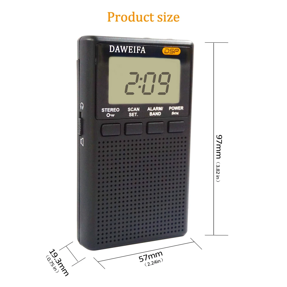 Hot Sale R209L DC 3V (UM-4)*2 Battery Am Fm Mini Radio With Earphone Jack