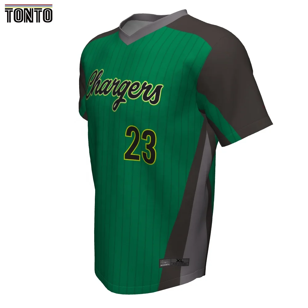 v neck slim fit fashion baseball jersey