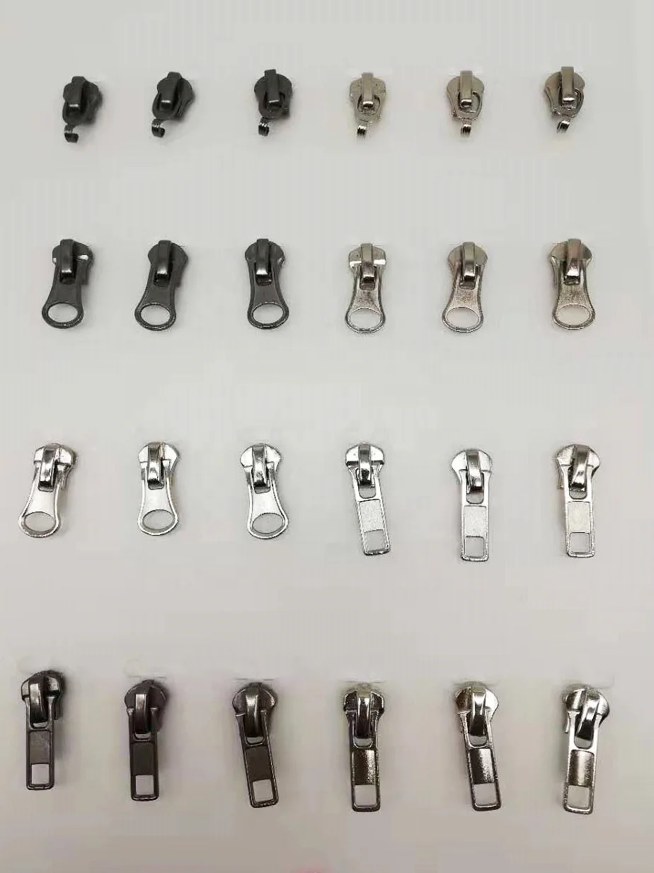 KYY 3# Custom Universal Metal Fancy Silver Zipper Slider Special Metal Zipper Head Zipper Accessories