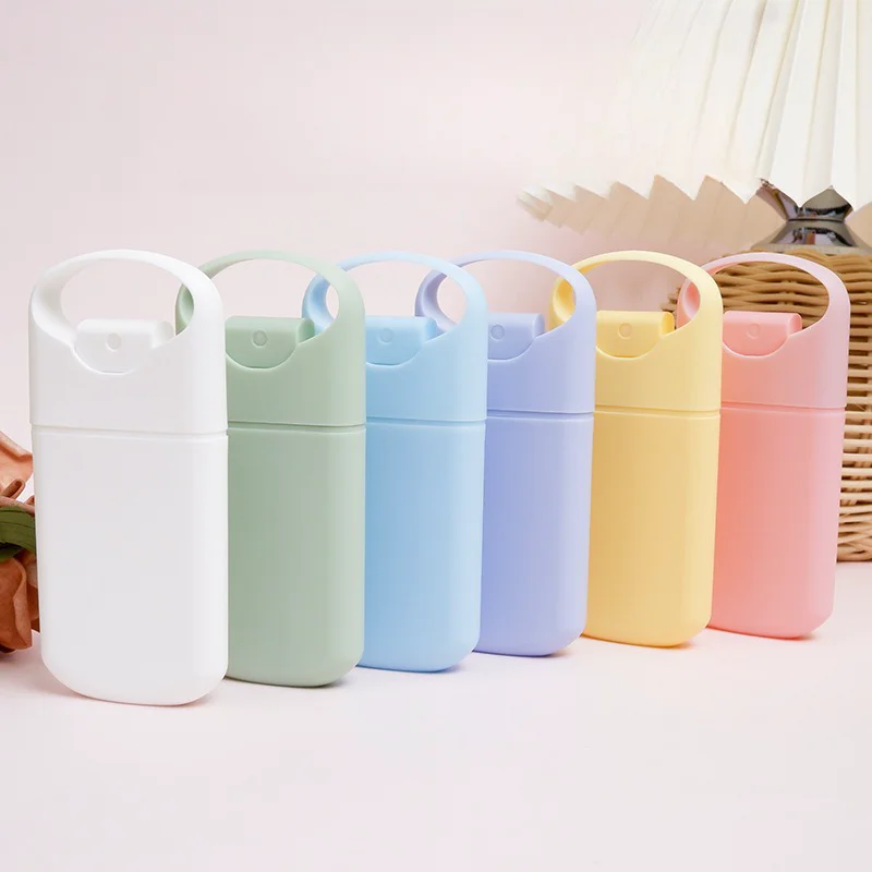 Free sample Candy Color 20ml 30ml Pocket Spray Bottle For Perfumes Container Portable PP Material Card U-shaped Spray Bottle