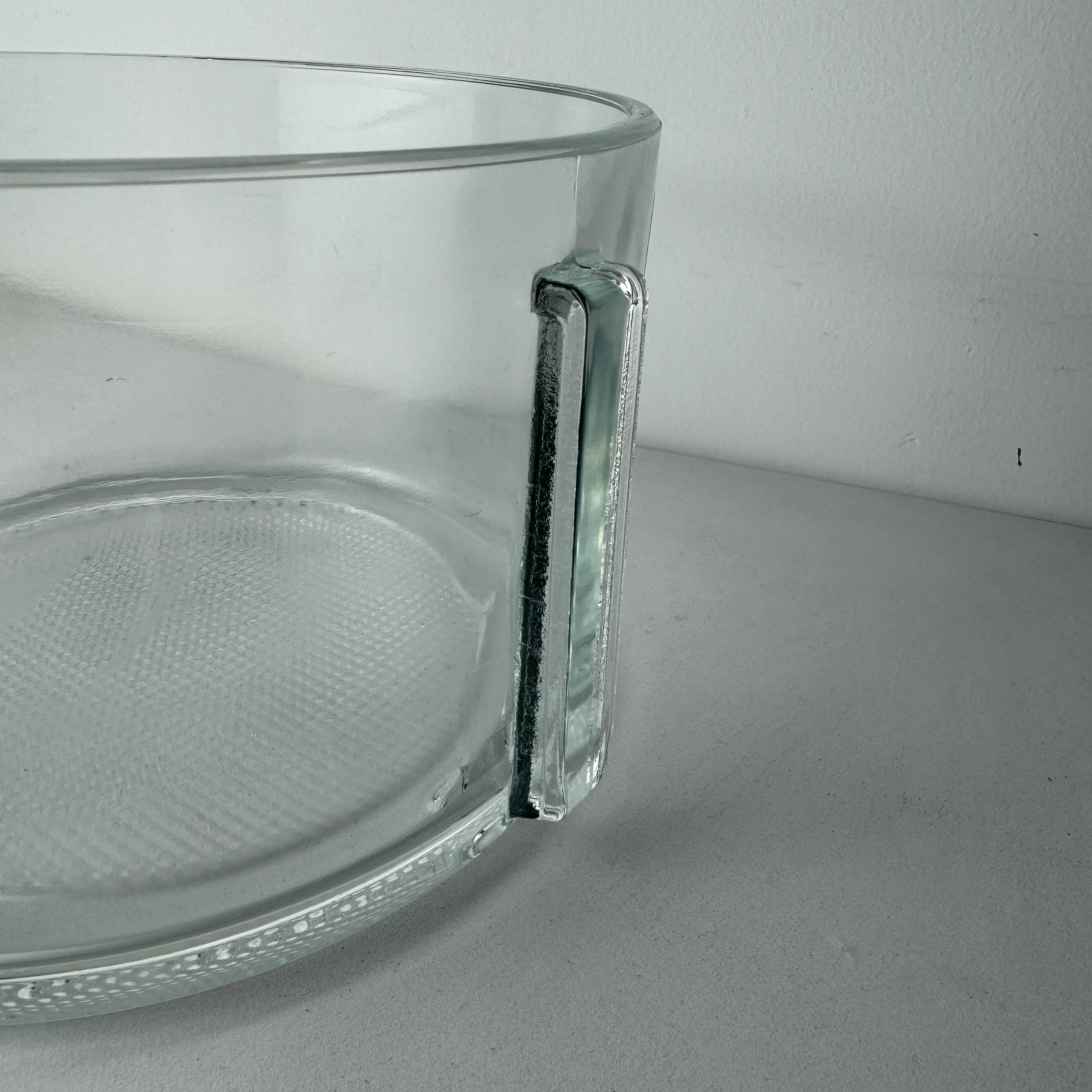 Cheap home appliances kitchen part Air fryer Borosilicate Glass Bowl 3L Round Oven Air Fryer Glass Bowl