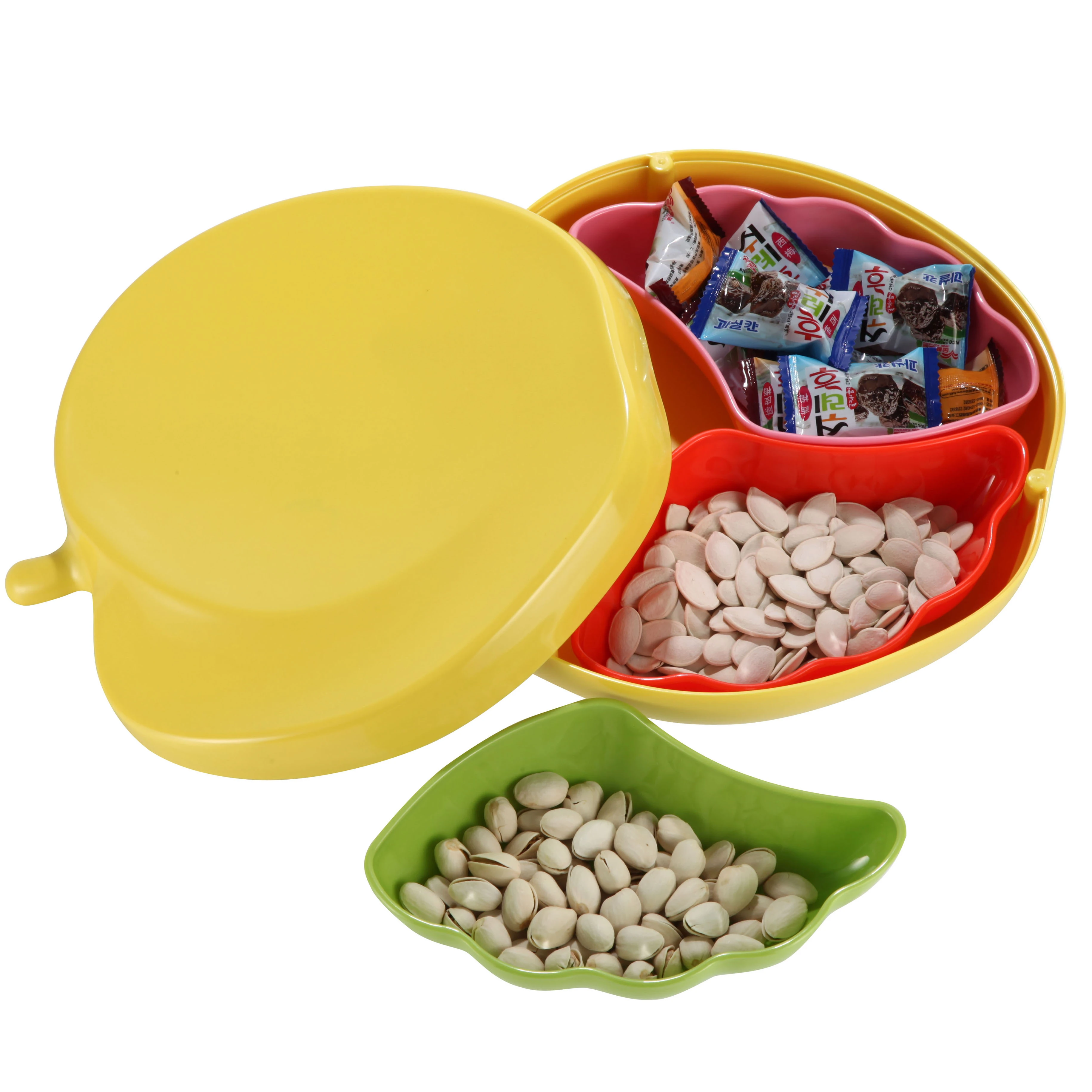 Household Multi-Functional Storage Container Candy Biscuits Chocolate Melamine Snack Dishes Plates