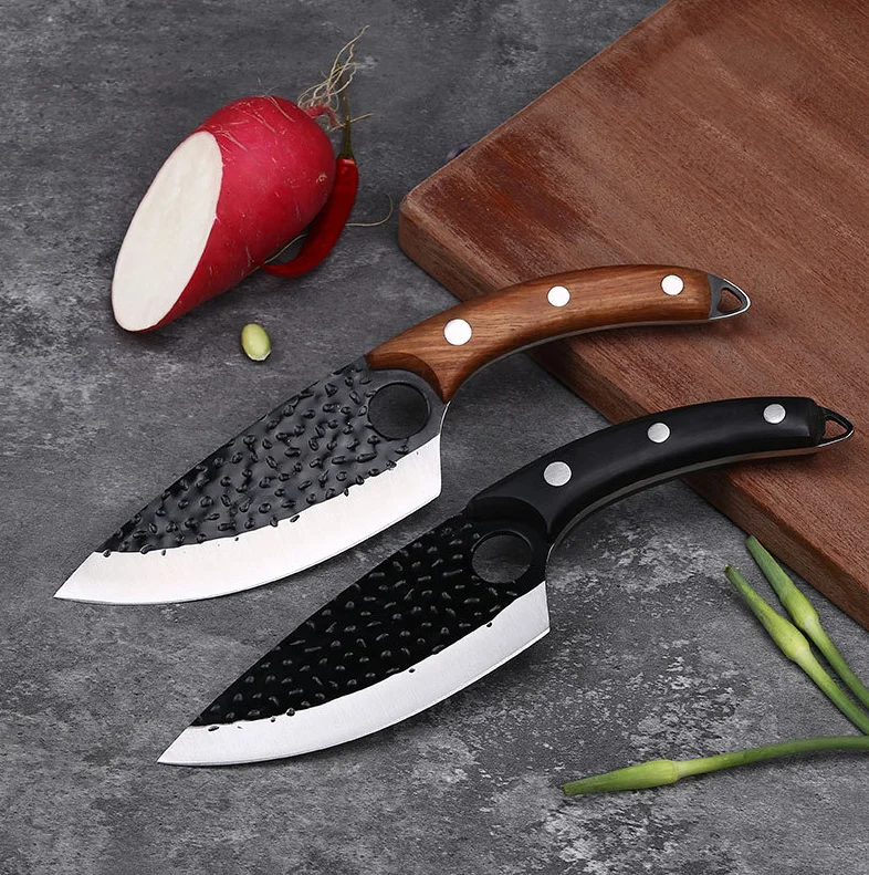 Hot Sale Non-stick Handmade Forged Blank Knife Hunting Knife Outdoor Knife with Pakka Wood Handle