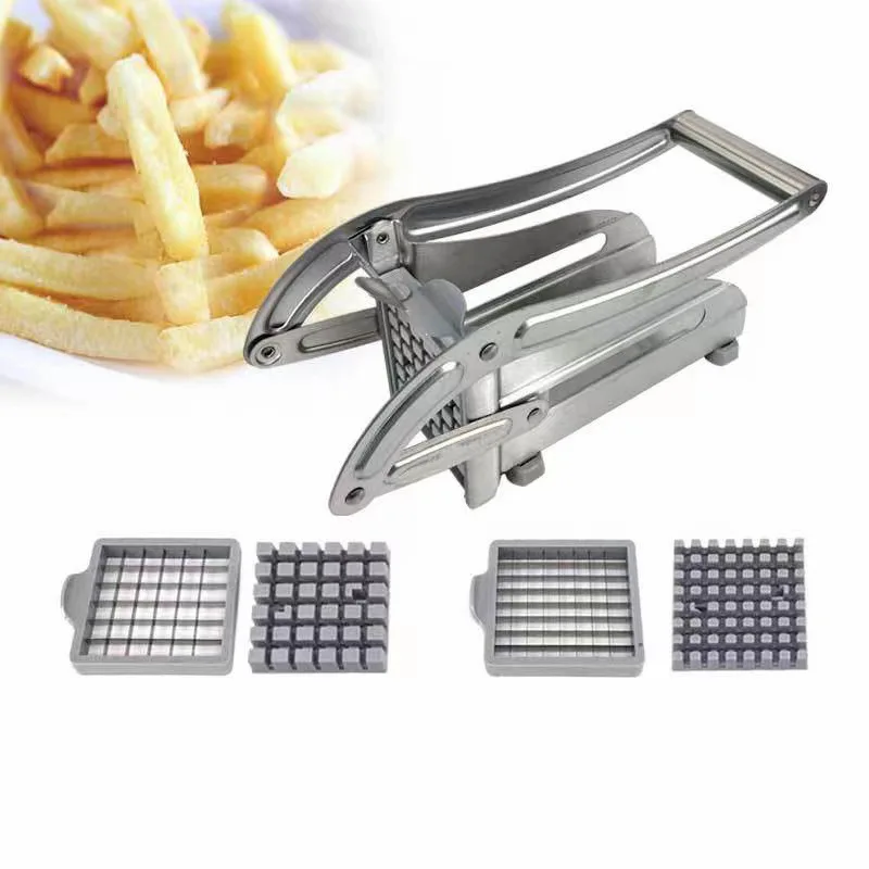 Stainless Steel Meat Chips Slicer Potato Cutter Potato Slicing Machine Home Kitchen Tools Manual French Fries Cutter