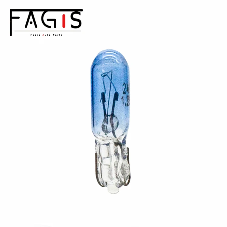 Factory T5 12v 1.2w Car Signal Bulb Auto Instrument Light Blue