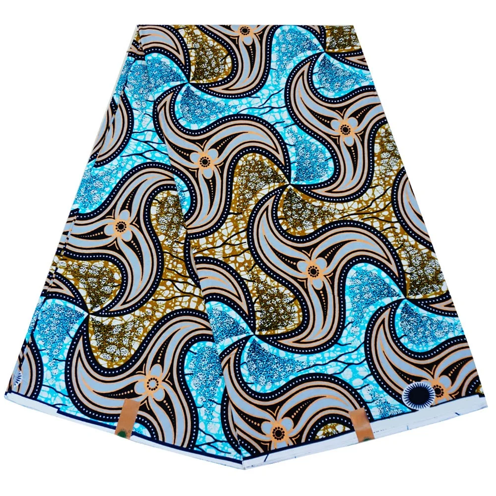 ACI Hot Selling African Wax Fabric Batik 100% Cotton Tissus Wax African Print Ankara Fabric Real Wax Africa Fabric 6 Yards