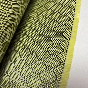 Hexagon carbon kevlar fiber fabric colorful honey comb cloth