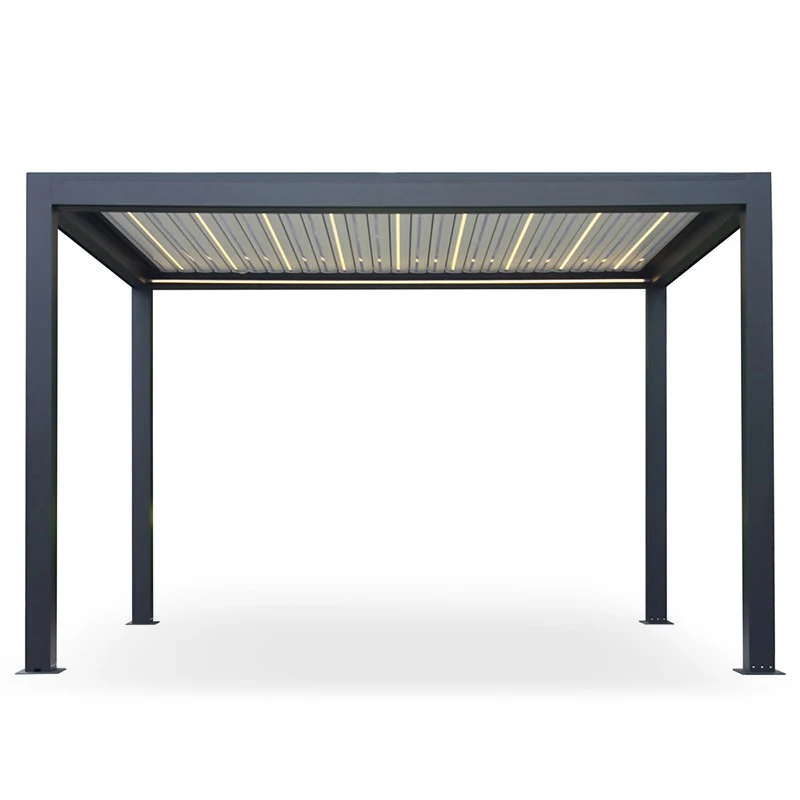Low Price Outdoor Luxury Aluminum Frame Louver Pavilion Garden Gazebo Profile Aluminum For Pergola