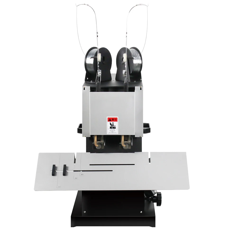 SWS-2 electric  double head stitching binding books  machine with manual  wire stapler binding machine
