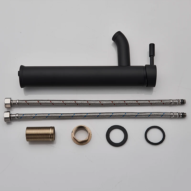 Samsungome Hot Cold Water Bathroom Cartridge Chip Replacement Black Tall Faucet Slim Basin Faucets Single Handle Metered Faucets