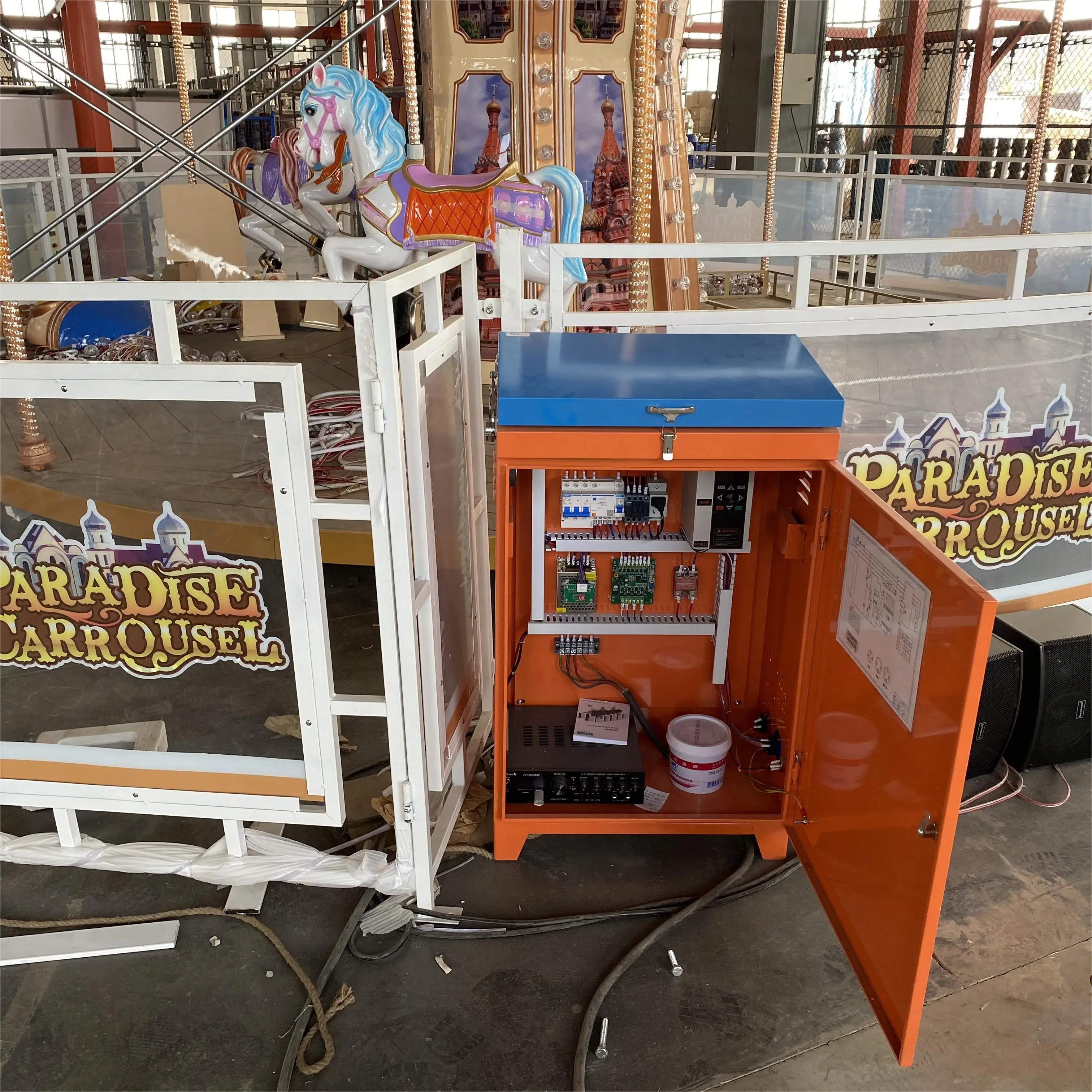 Cheap carousels merry go round   amusement park  ride on carrousel for shopping mall center carnival rides