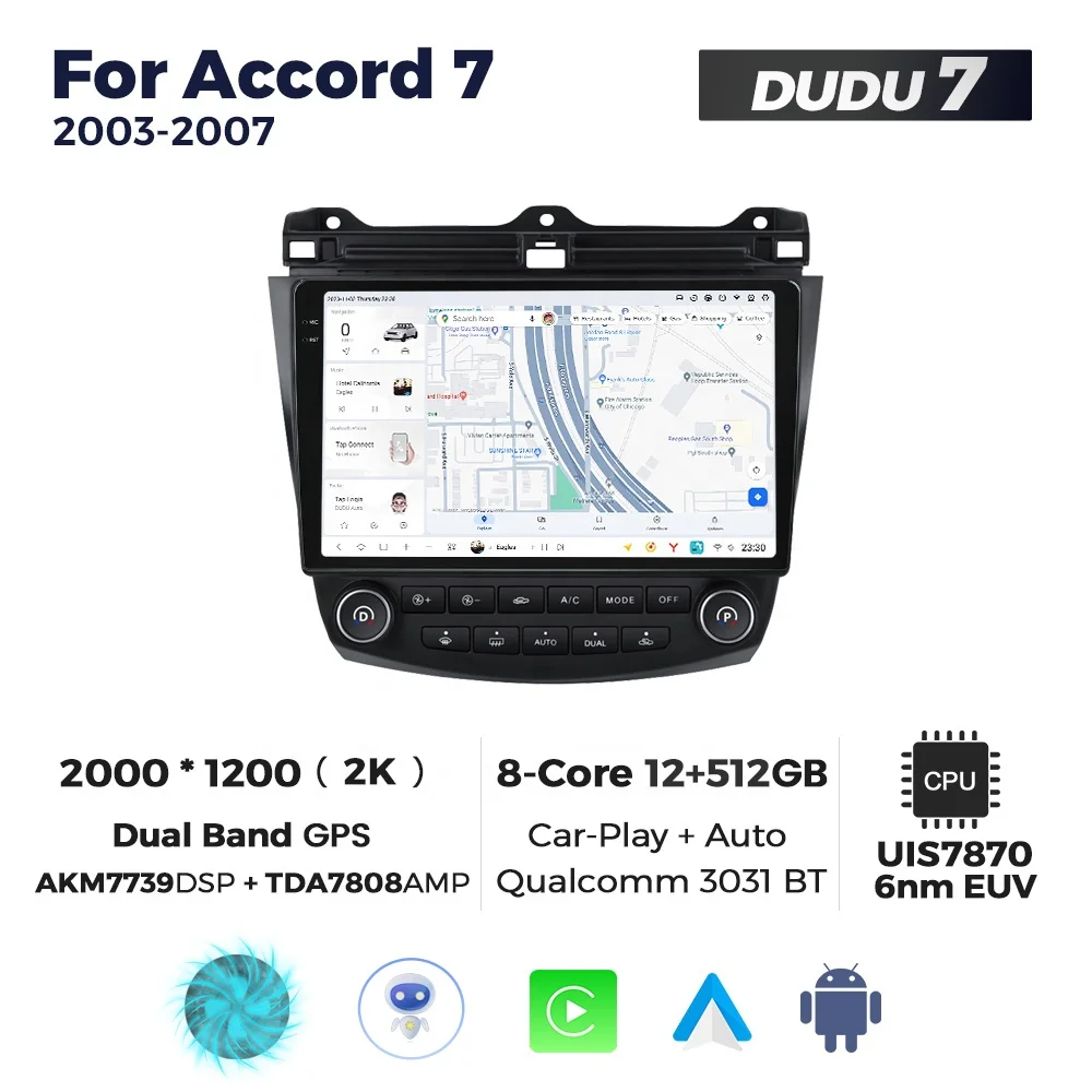 Mekede DUDU7 android автомобильный Радио dvd-плеер 2K мультимедийный Разделенный экран dvr карта для Honda Accord 7 2003 2004 2005 2006 2007