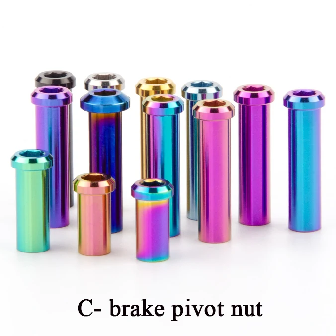 TITST Road Bike C Brake Pivot Center Nut with Washer c Front Rear Brake Caliper Screw Bolt Titanium Alloy M6x10/15/20/25/30/40mm
